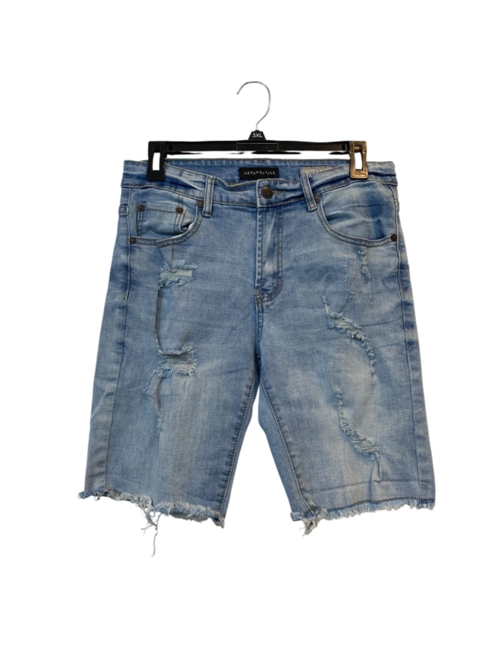 Aeropostale Cut-Off Men's size 30  Distressed Light Blue 5 pocket Denim Shorts